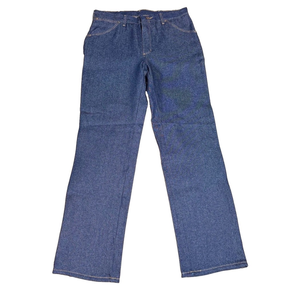 Vintage Big Ben Wrangler Mens Dark Wash Straight Leg Workwear Denim 33x32 6P50DN
